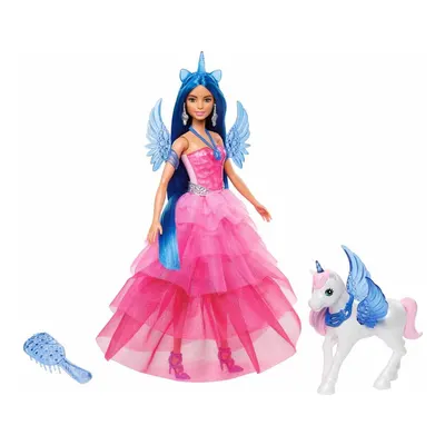 Barbie Mavi Saçlı Prenses Bebek HRR16