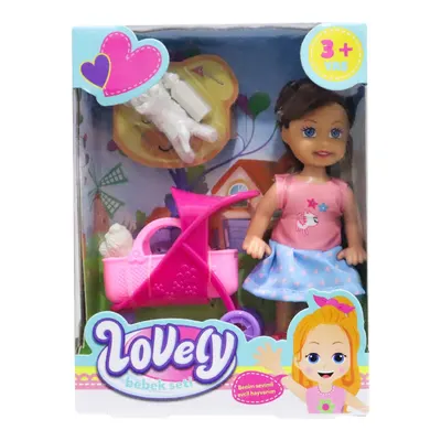 Mega Lovely Mini Bebek Pembe Sepetli Oyun Seti