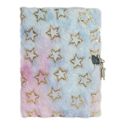 Retro Kilitli Peluş Stars Defter