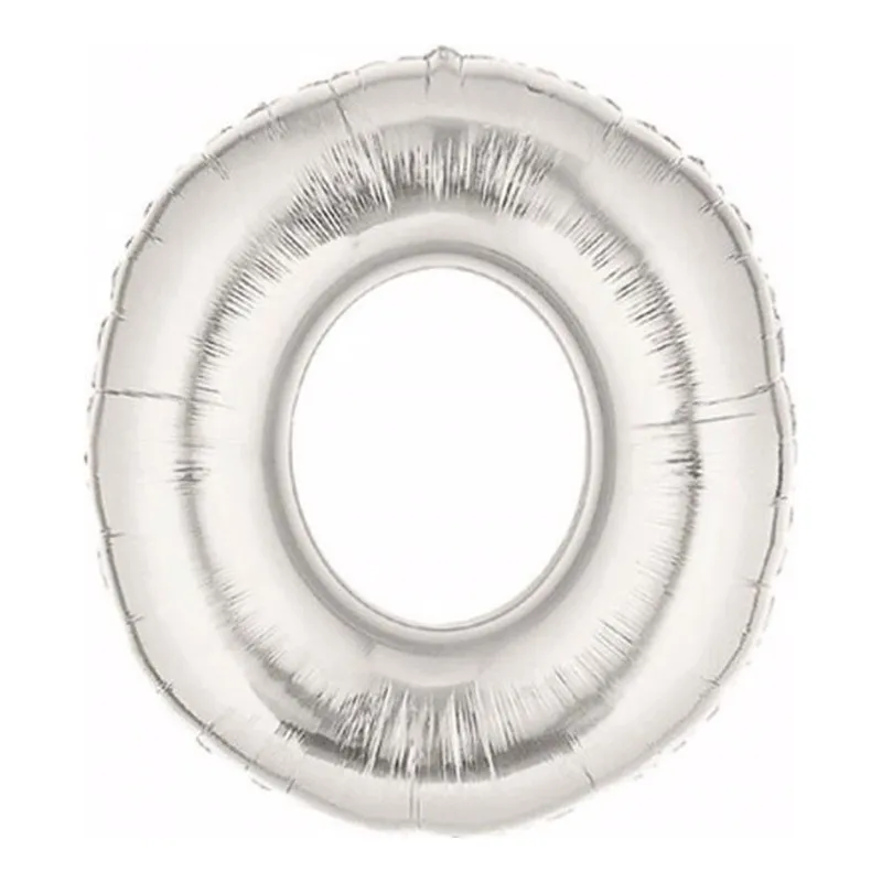 Balonevi 0 Numara Silver Folyo Balon, görsel 1