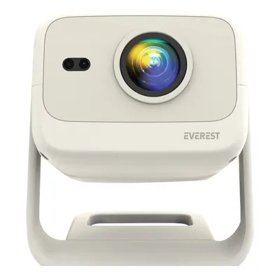 EVEREST PJ05 Adonis 4K Destekli Android 9.0 12.000 Lümen Otomatik Odaklanma Taşınabilir Projeksiyon Cihazı Krem