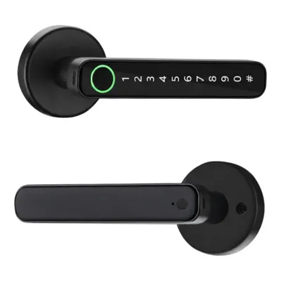 DESI QUiC Q002 Akıllı Kapı Kolu iOS/Android Uyumlu - Parmak İzi -Tuş Takımı Bluetooth Siyah