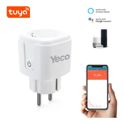 YECO SP-16, Wi-Fi Uyumlu Telefonla Kontrol, 16A Akım Koruma Enerji İzleme Akıllı Priz