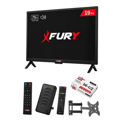 FURY Çanaklı Çanaksız Wi-Fi'li Uydu Alıcısı + TV Askı Aparatı 19 inç 48 cm Full-HD TV