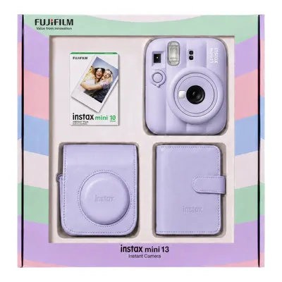 FUJIFILM Instax Mini 13 Çanta Albüm 10'lu Film Bundle box Fotoğraf Makinesi Mor
