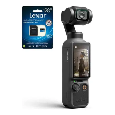 DJI Osmo Pocket 4 Creator Combo + Lexar 128GB Kart Aksiyon Kamera
