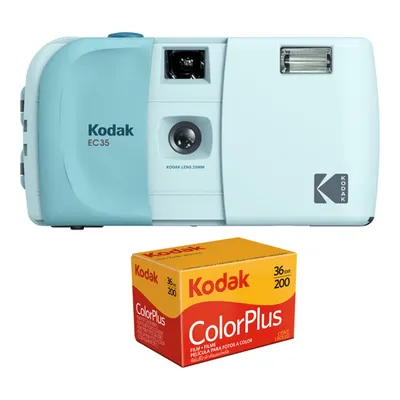 KODAK EC35 +Kodak Plus 200/36 Poz 35 mm Fotoğraf Makinesi Mavi