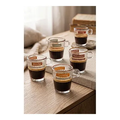 Rakle Espresso Week 5'li Stackable Kahve Fincanı Seti 120 Cc
