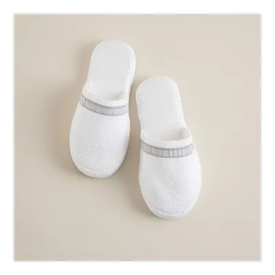 Derin Bambu Unisex Terlik Beyaz/Açık Gri/Koyu Gri