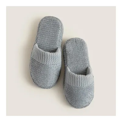 Eva Cotton %100 Pamuk Unisex Terlik Çelik Mavi