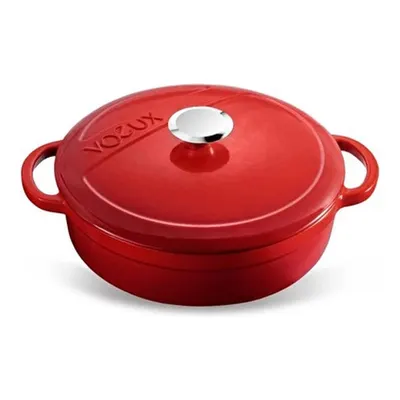 Voeux Kitchenware L'amour Kırmızı Sığ Döküm Tencere 28 Cm