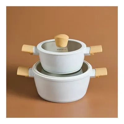 x Refika Swiss Crystal Almond Cream İndüksiyon Tabanlı Midi 4 Parça Set