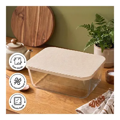 Bumpy Kare Cam Saklama Kabı 6200 ml