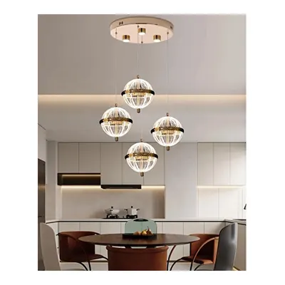 Apliqa Barkın 4'lü 24 Watt Yuvarlak Gold Ledli Modern Salon Avize