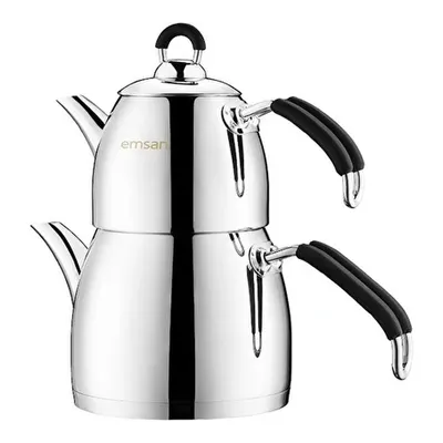 Emsan Mina Mini Çaydanlık Takımı Siyah 0,6L & 1,25L