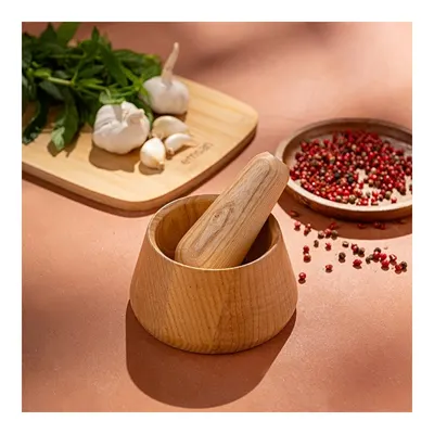 Emsan Rustik Bambu Düz Havan