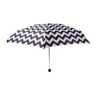 Biggdesign Moods Up Siyah Beyaz Zikzaklı Manuel Mini Şemsiye
