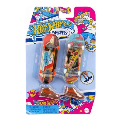Hot Wheels Skate Retro Temalı İkili Parmak Kaykay ve Ayakkabı Paketleri HXL20