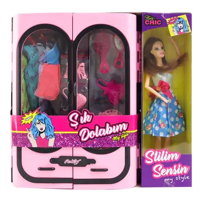 Anlily Elbise Dolabı Bebekli Açık Pembe