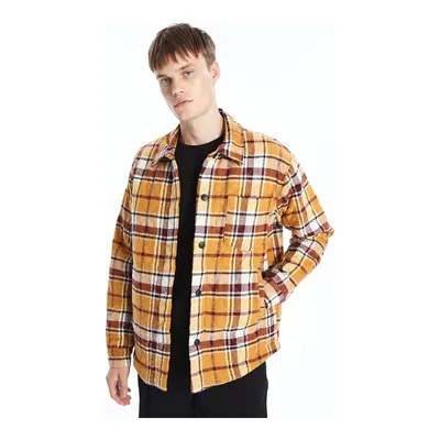 Sarı Slim Fit Gömlek Yaka Erkek Mont