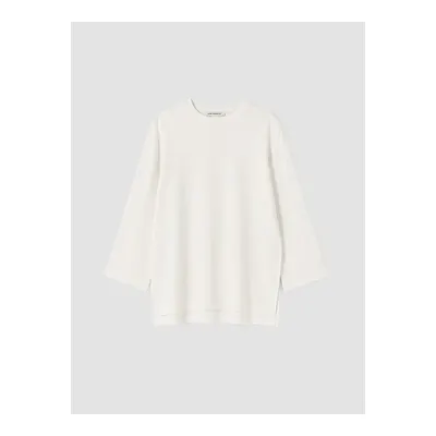 Beyaz Oversize Kadın Sweatshirt Tunik