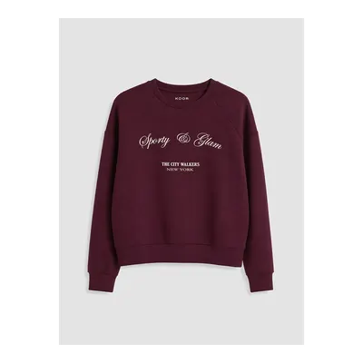 KOOR SPORT Mürdüm Oversize Soft Touch Kadın Sweatshirt