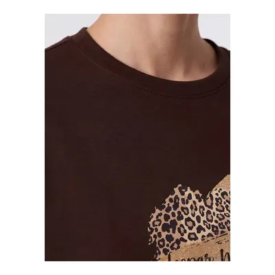 Kahverengi Soft Touch Oversize Kadın Sweatshirt Tunik