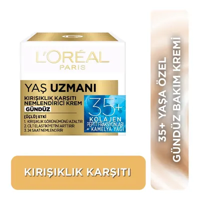 Loreal Paris Yaş Uzmanı 35+ Kırışıklık Karşıtı Nemlendirici Krem 50 ml